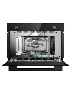 Встраиваемая микроволновая печь Kuppersberg HMW 611 BB, High-Tech, 34 л, поворотное/сенсорное управление, мощность 900 Вт, 5 уровней мощности, 10 автоматических программ, размораживание, гриль, конвекция, поворотный стол, черный