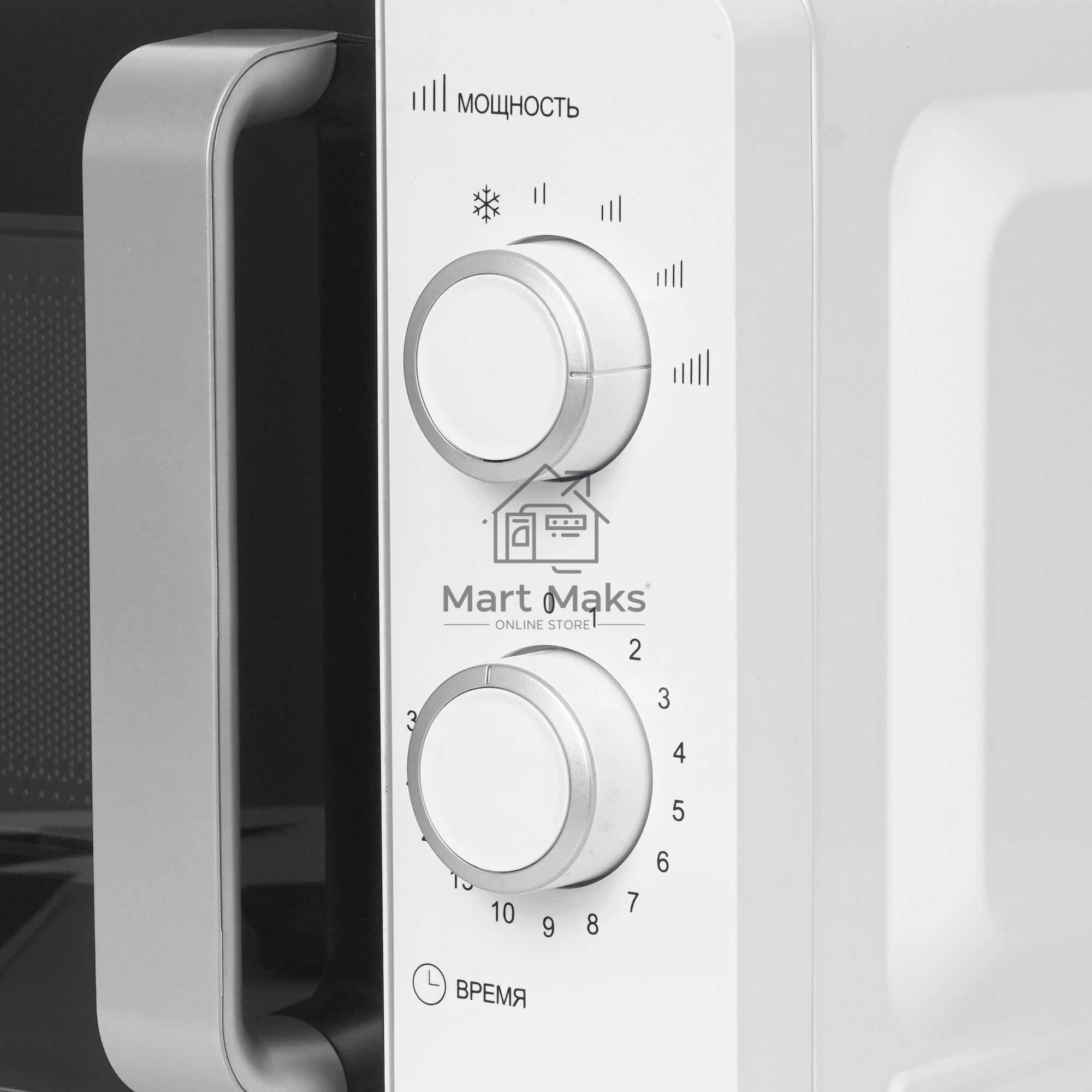 Микроволновая печь Renova MMS-20W1 белый/черный, 20 л, 700 Вт, переключатели - поворотный механизм