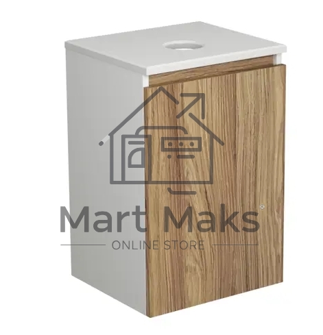 Тумба Bau Dream Blackwood 35 с ящиком, графит, раковина BAU Mini 37х23,