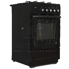 Плита комбинированная Flama RK 2201 B коричневый, конфорок 4 шт, духовка 50 л, 50 см x 85 см x 60 см
