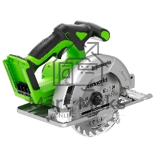 Циркулярная пила аккумуляторная GreenWorks GD24CS165, 24V, бесщеточная, 57 мм, без АКБ и ЗУ (1501607)
