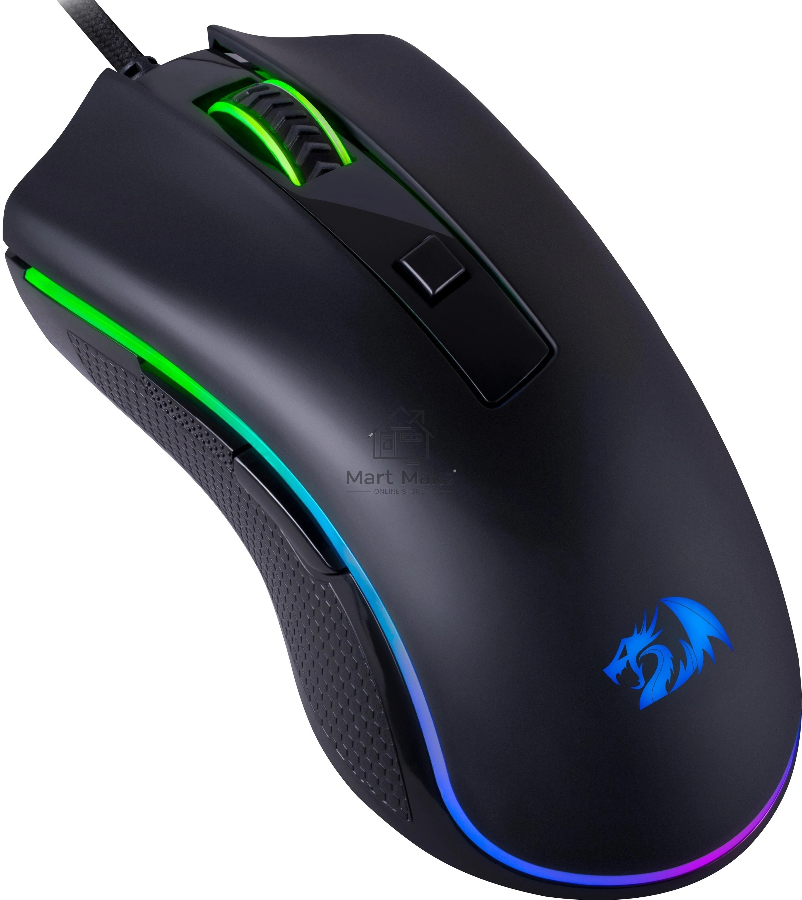 Мышь проводная Redragon Cypher 72075, черный, 12800 dpi, USB, кнопки - 7