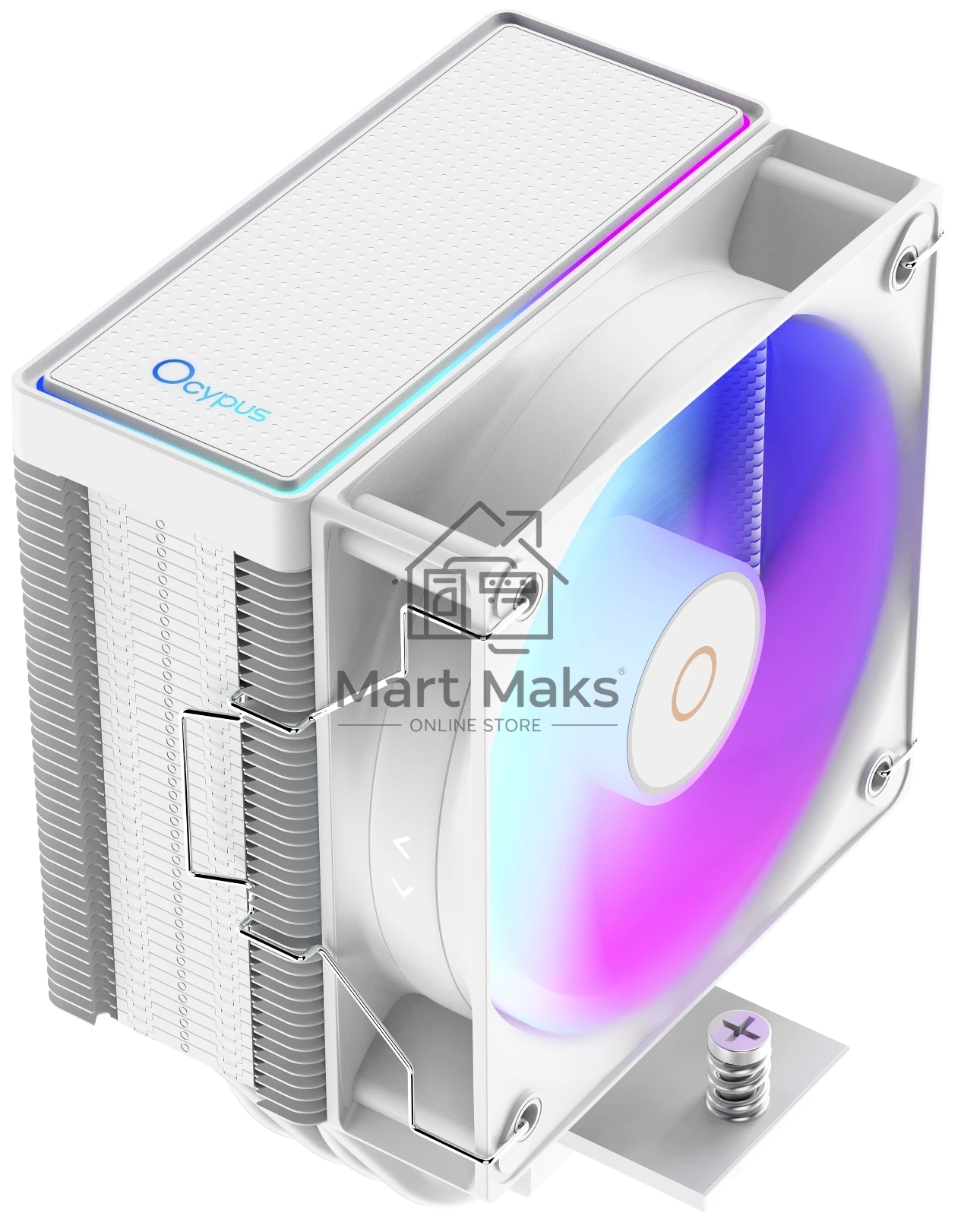 Кулер для процессора Ocypus Gamma A40 WH ARGB Gamma-A40-WH1AAWN00X-GL белый 100мм алюминий+медь 29,5db 4-pin 200W 133мм