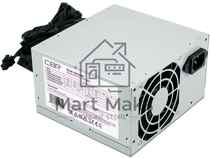 Блок питания CBR PSU-ATX400-08EC, 400Вт, 80мм, черный