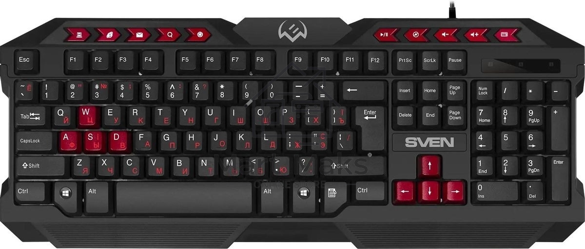 Комплект клавиатура + мышь SVEN GS-9200 игровые клавиатура, мышь и коврик