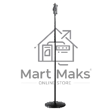 Прямая микрофонная стойка K&M 26085-300-55 высота от 1060 до 1790 мм, круглое чугунное основание, механизм регулировки высоты одной рукой 
