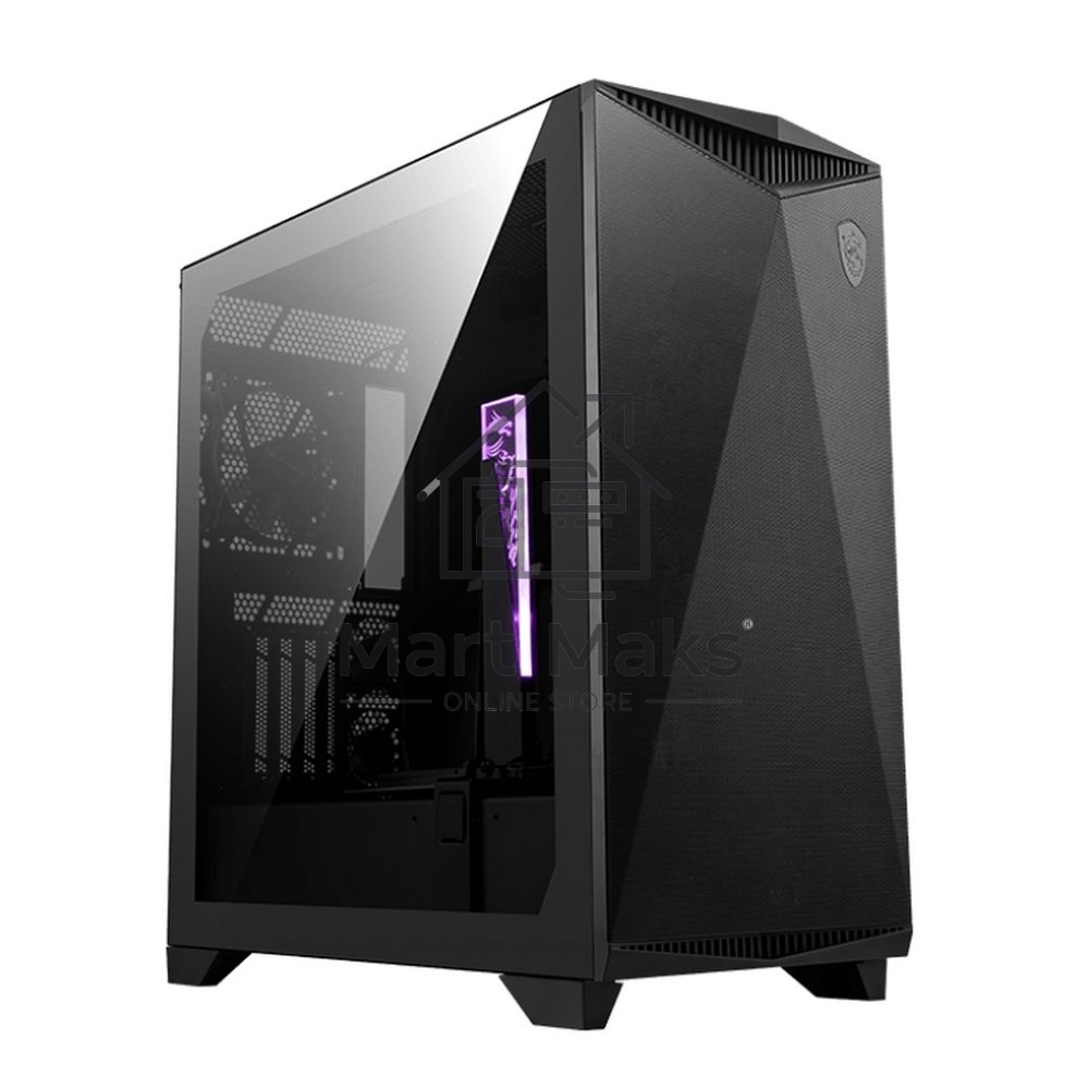 Компьютерный корпус MSI MPG GUNGNIR 300P AIRFLOW Midi Tower, EATX, 2xUSB 3.2 Gen 1, 1xUSB 3.2 Gen2 Type-C, 4x120mm PWM black Fan, 1x80mm Fan, 2x 6015 Fan, MPG PCI-E 4.0 X16 RISER CABLE, Tempered Glass Window