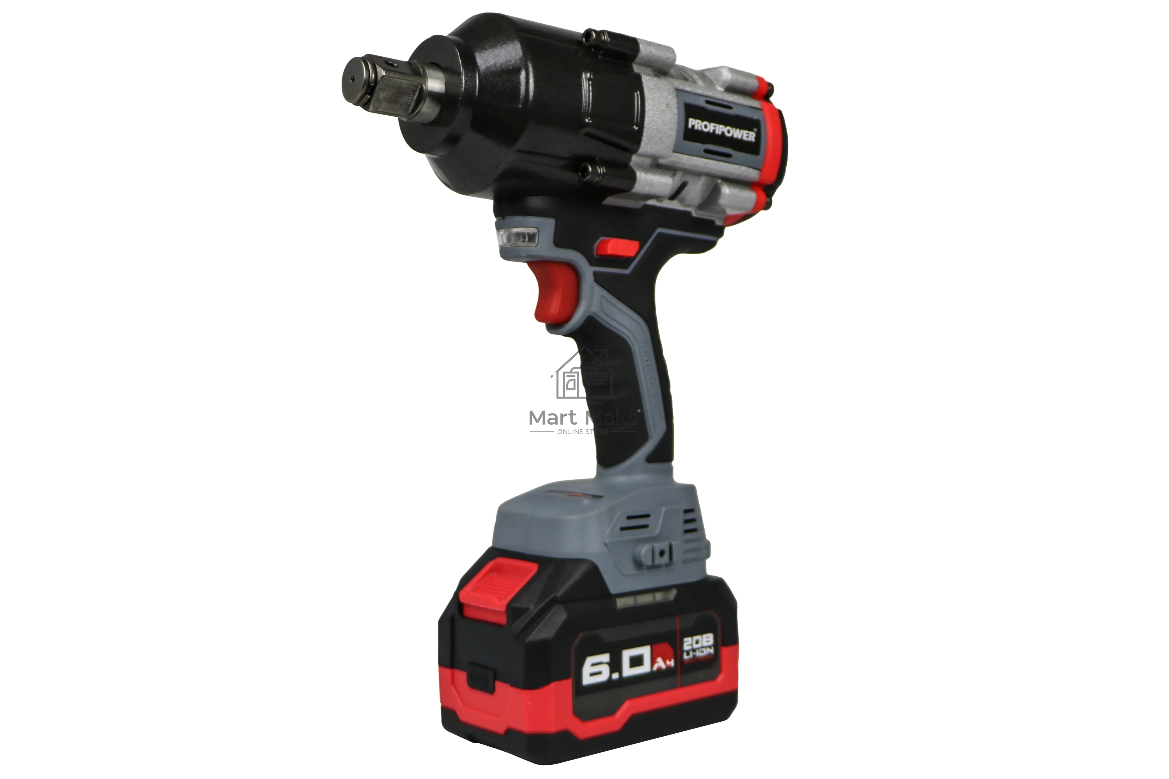 Аккумуляторный бесщеточный ударный гайковерт ProfiPower T-1200N (18В,Li-ion-1шт, 6.0А·ч, 1200Нм, переходник 3/4 Аккумуляторный бесщеточный ударный гайковерт ProfiPower T-1200N (18В,Li-ion-1шт, 6.0А·ч, 1200Нм, переходник 3/4