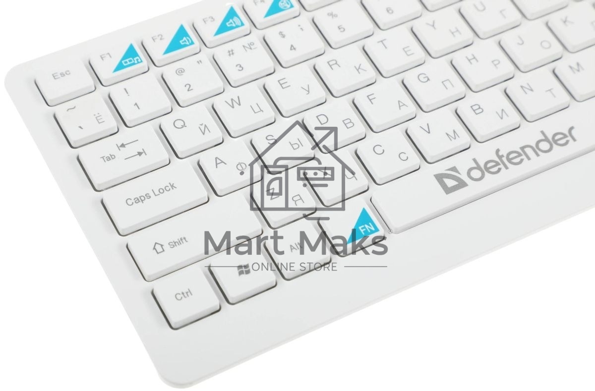 Комплект клавиатура + мышь Defender Skyline 895 Nano W (белый) Кл:104, 1000/1500/2000dpi