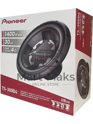 Сабвуфер автомобильный Pioneer TS-300D4 400Вт пассивный (30 см/12