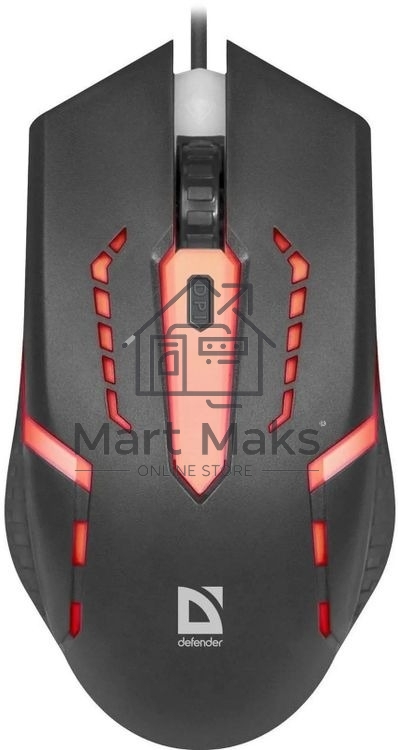 Мышь проводная Defender Flash MB-600L черный, 1200 dpi, USB, кнопки - 4