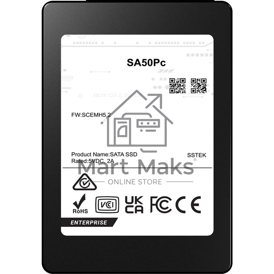 Накопитель SSD Phison SA50Pc, 3.84Tb, SATA III, 2.5