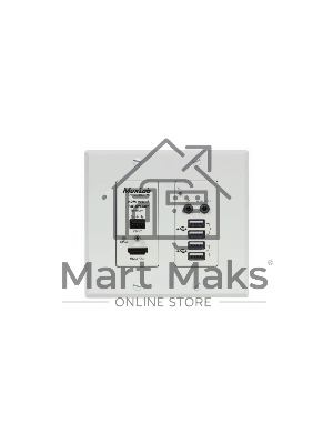 Встраиваемая панель-приемник MuxLab 500777-RX-WH HDMI/VGA/USB over IP PoE, UHD-4K белый