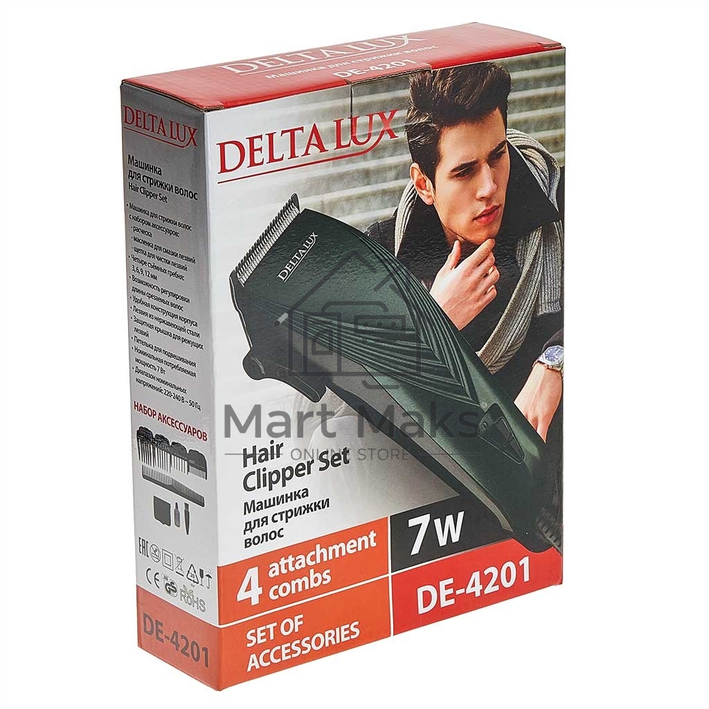 Машинка для стрижки DELTA LUX DE-4201 зеленый