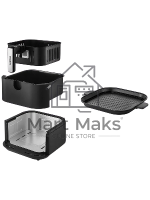 Аэрогриль Kitfort КТ-8127 1930Вт черный/серебристый