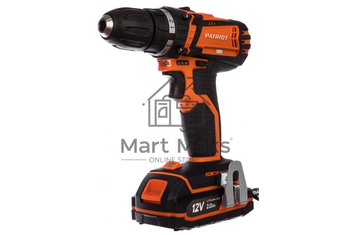 Дрель-шуруповерт аккумуляторная Patriot BR 111ES, Аккумуляторная, 12В, 2 АКБ, Кейс