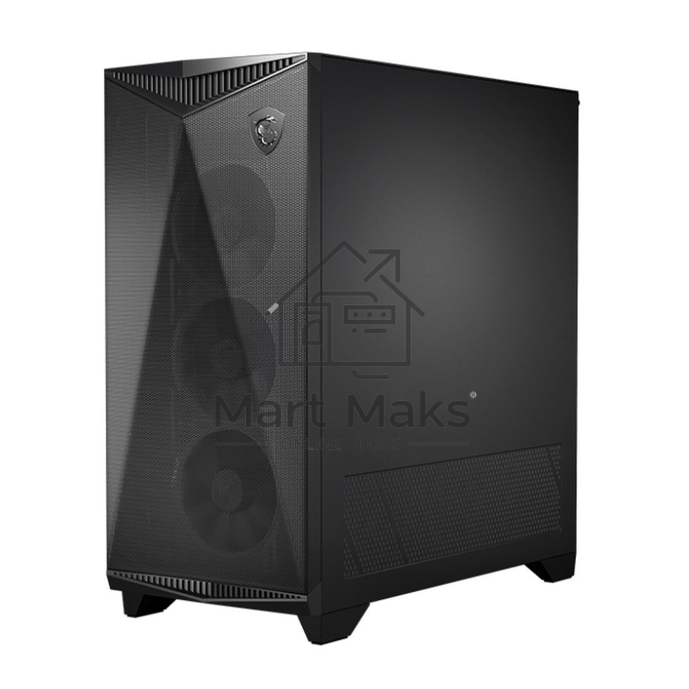 Компьютерный корпус MSI MPG GUNGNIR 300P AIRFLOW Midi Tower, EATX, 2xUSB 3.2 Gen 1, 1xUSB 3.2 Gen2 Type-C, 4x120mm PWM black Fan, 1x80mm Fan, 2x 6015 Fan, MPG PCI-E 4.0 X16 RISER CABLE, Tempered Glass Window