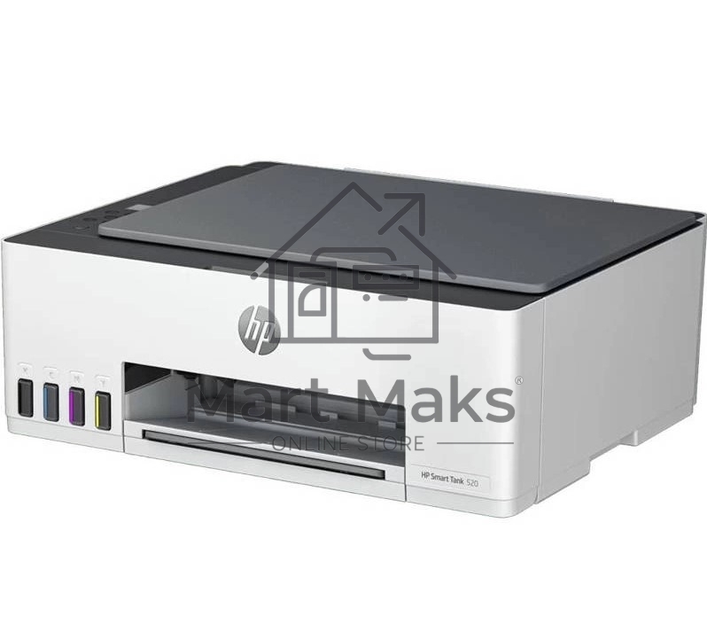 МФУ струйный HP Smart Tank 520 (1F3W2A), A4, цветной, печ. до 12 стр/мин. (ч/б) до 5 стр/мин. (цвет), 1200 x 1200 dpi, USB