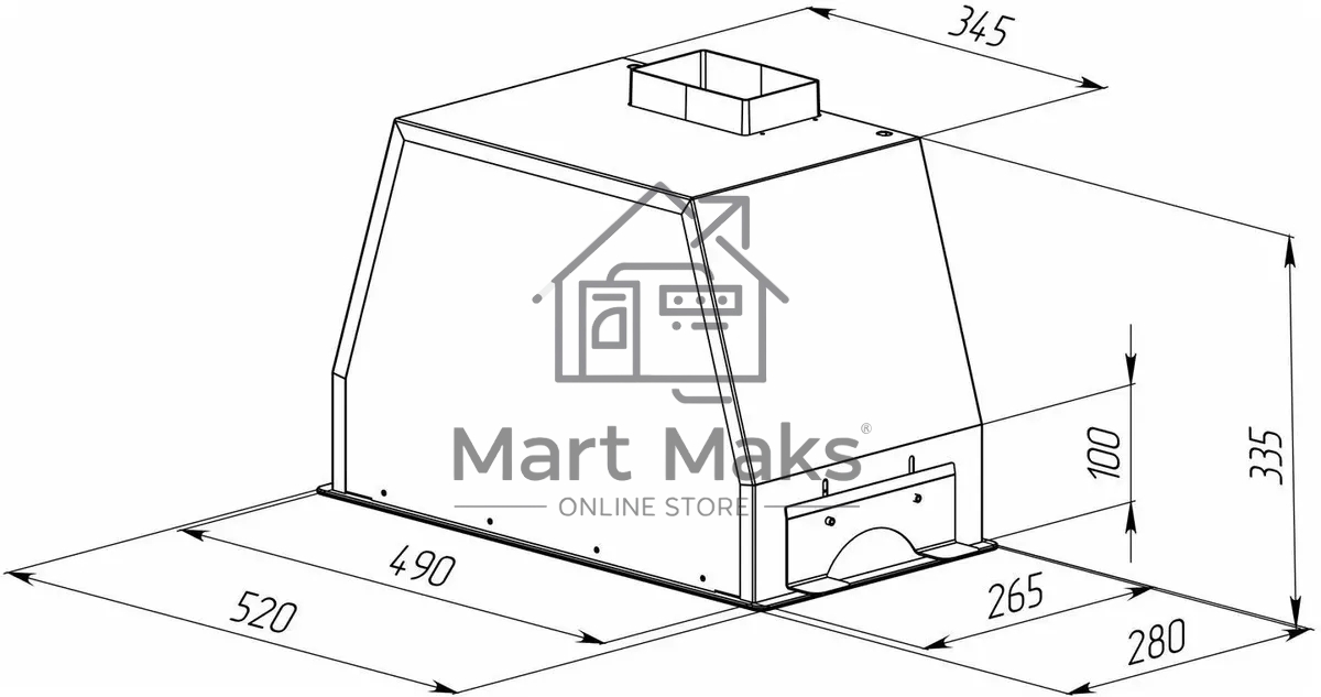 Вытяжка встраиваемая Zigmund & Shtain K 014.5 S нержавеющая сталь, 52 см, 1100 куб. м/ч, 62 дБ
