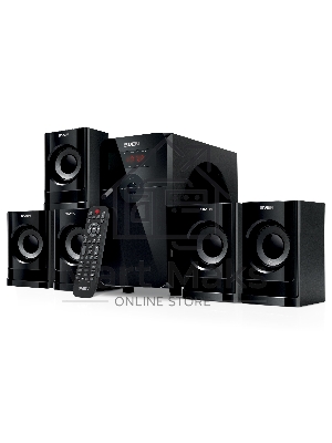 Компьютерная акустика SVEN АС HT-201, черный (80 Вт, Bluetooth, пульт, дисплей, FM, USB, SD)