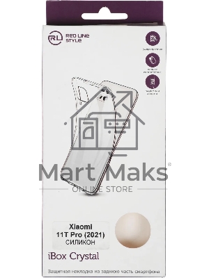 Чехол (клип-кейс) Redline для Xiaomi 11T Pro iBox Crystal прозрачный (УТ000027397)
