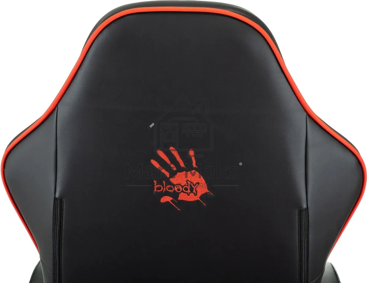 Кресло игровое A4Tech Bloody GC-780 черный, сиденье черный кожзам с подголов. крестов. металл черный, пластик черный