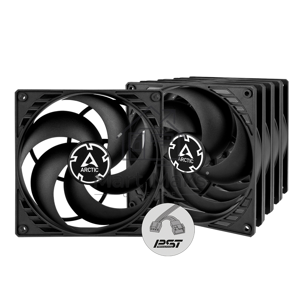 Вентилятор Case fan ARCTIC P14 PWM PST Value Pack (black/black) (ACFAN00138A)