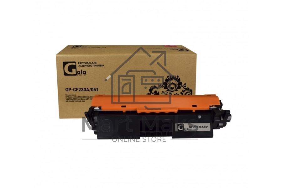 Картридж лазерный GalaPrint GP-CF230A/051 (№30A) черный (1600 стр.) для HP LaserJet Pro M203/M203dn/M203dw/M227/M227fdn/M227fdn/M227sdn/Canon LBP-160/LBP-162/MF-260/MF-264/MF-267/MF-269