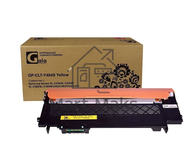Картридж лазерный GalaPrint GP-CLT-Y404S желтый (1000 стр) для Samsung Xpress SL-C430/SL-C430W/SL-C480/SL-C480W/C482/C483/C432/C433