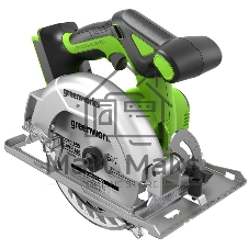 Циркулярная пила аккумуляторная GreenWorks GD24CS165, 24V, бесщеточная, 57 мм, без АКБ и ЗУ (1501607)