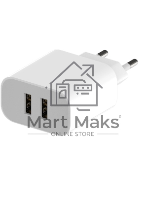 Сетевое зарядное устройство Maxvi CHL-242 2.4A, 2хUSB-A, белый