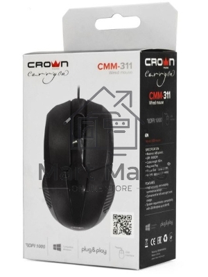 Мышь проводная CROWN CMM-311 черный