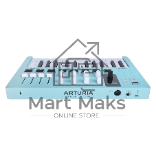 MIDI клавиатура 231599 Arturia MiniLAB 3 Aquamarine 25 клавиш, 8 энкодеров, 8 RGB пэдов, 8 фейдеров, дисплей, сенсорные регуляторы Pitch/Modulation, MIDI-выход, 1/4
