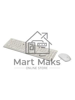 Комплект клавиатура + мышь Oklick 240M клав:белый мышь:белый USB беспроводная slim Multimedia