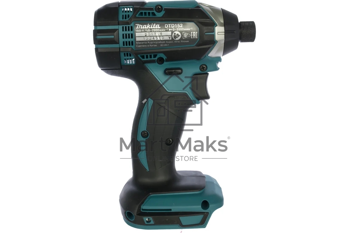 Дрель-шуруповерт Makita DTD152Z, Аккумуляторная, 18В, Без АКБ и ЗУ, Ударный