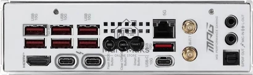 Материнская плата MSI MPG Z890I EDGE TI WIFI, LGA 1851, Intel Z890, 2xDDR5, 2xSATA, 4xM.2, 1xPCIe 5.0 x16, 1xHDMI, 2xThunderbolt 4, 1xUSB-C, 1x 5Gb LAN, 7xUSB-A 10Gbps, 2xUSB-A 5Gbps, 1xUSB-C 20Gbps, 7.1, 2x3.5 мм, TOSLINK, Mini-ITX