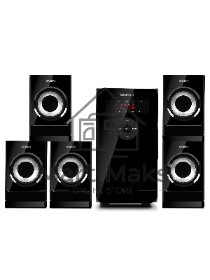 Компьютерная акустика SVEN АС HT-201, черный (80 Вт, Bluetooth, пульт, дисплей, FM, USB, SD)