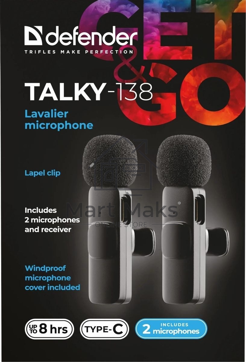 Петличный микрофон Defender Talky-138 wrls 64138