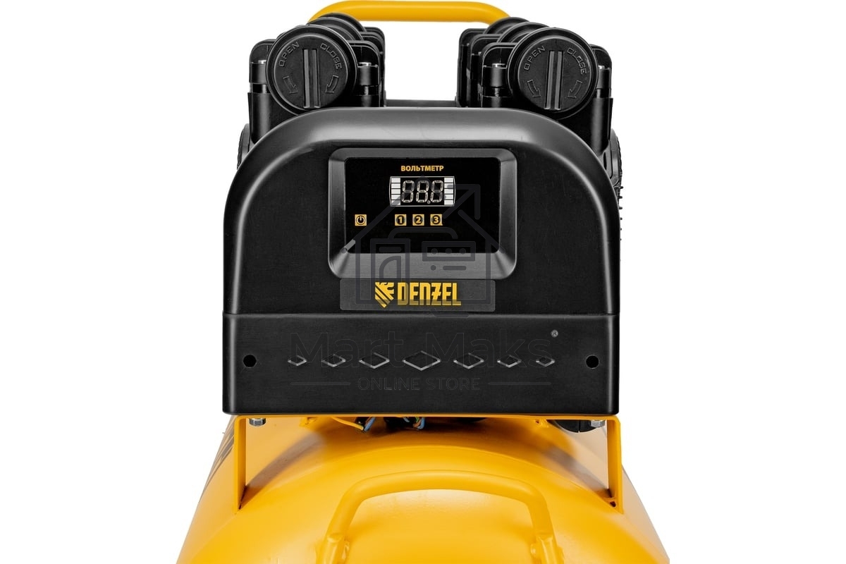 Компрессор безмасл. малошумн. Denzel DLP-4500/150, 4,5 кВт, 3х1,5 кВт,150 л, 2850 об/мин,750 л/мин