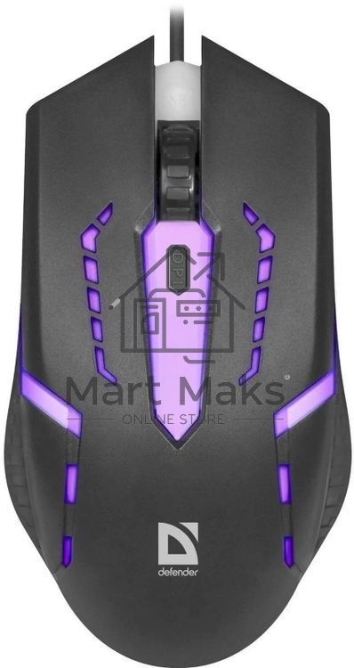 Мышь проводная Defender Flash MB-600L черный, 1200 dpi, USB, кнопки - 4