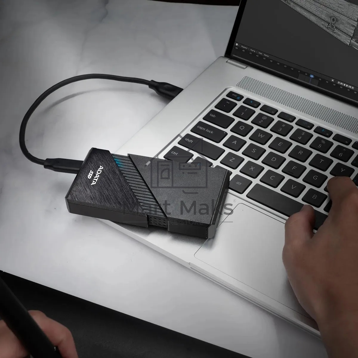 Накопитель SSD ADATA USB-C 1TB EXT. черный SE920-1TCBK