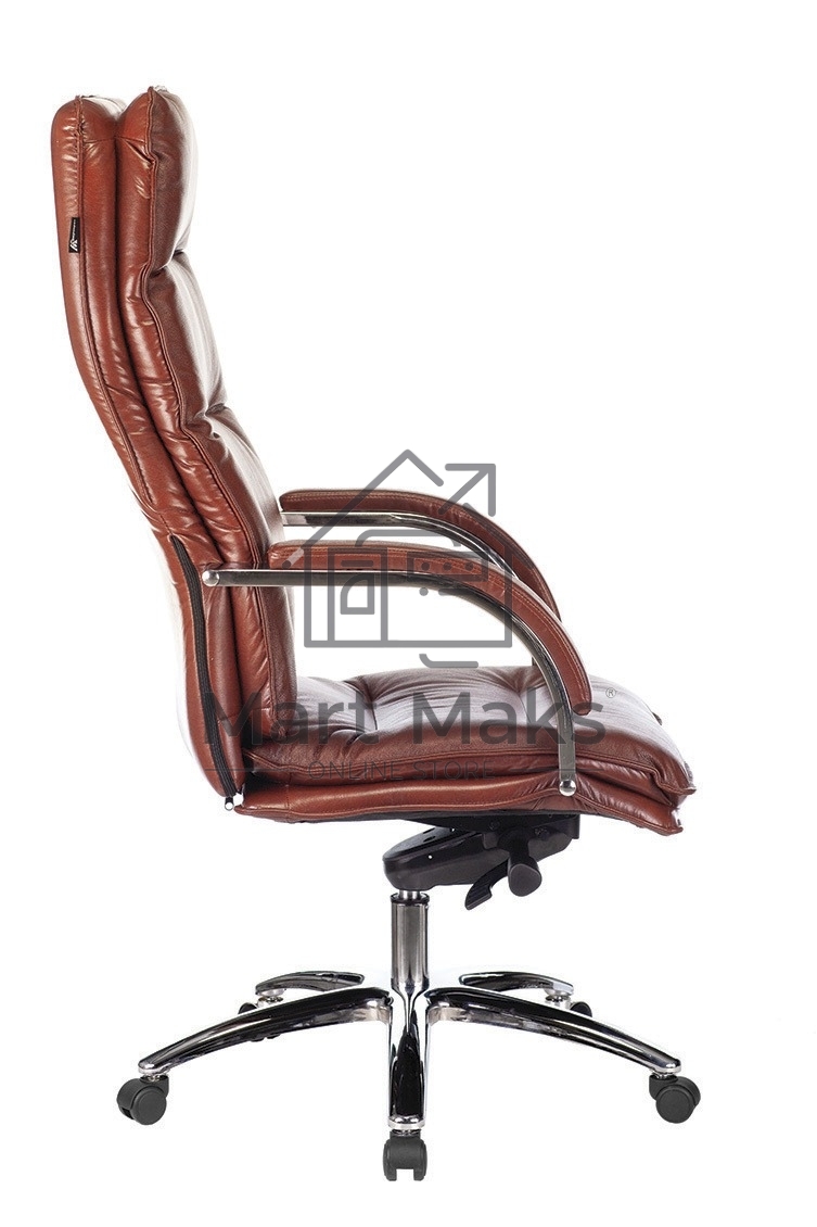 Кресло руководителя Бюрократ T-9927SL светло-коричневый Leather Eichel, кожа, крестовина металл хром