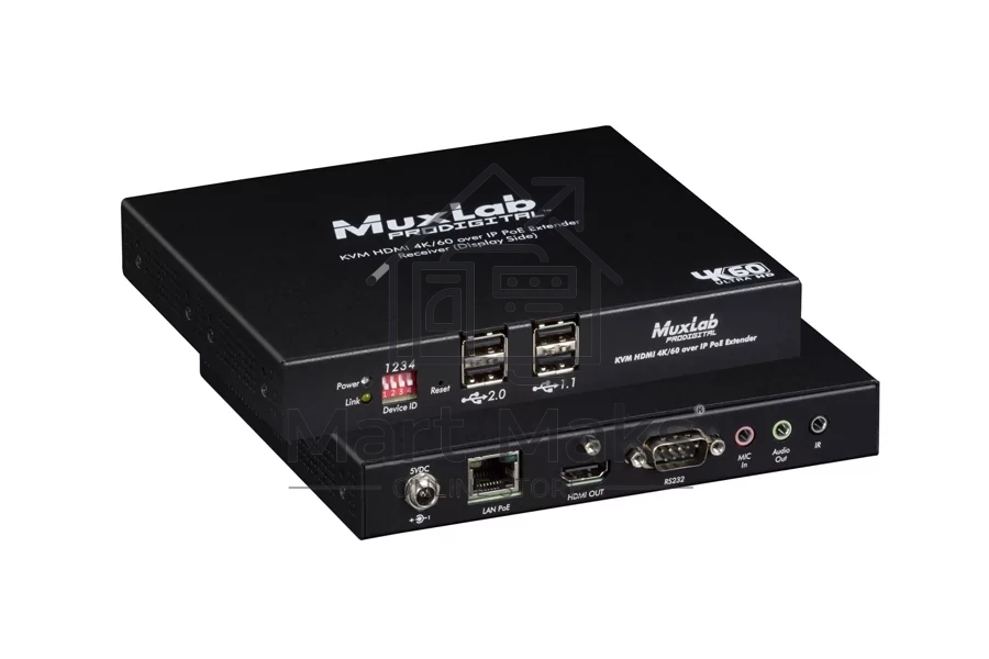 Приемник MuxLab 500800-RX KVM HDMI over IP PoE, 4K/60