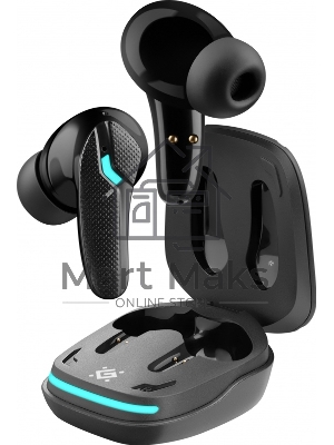 Наушники TWS Defender CyberDots 285 черный, внутриканальные, Bluetooth, светодиодная подсветка, до 4 ч