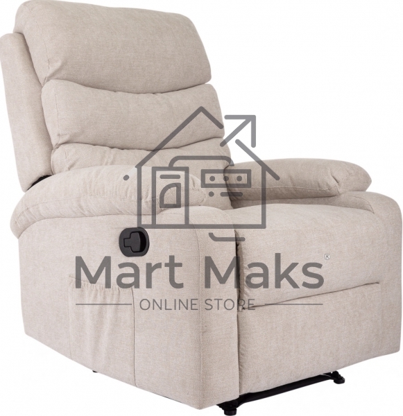Кресло для дома Бюрократ Han бежевый, металл (_HAN/BEIGE)