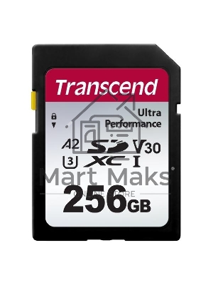 Флеш карта SDXC Transcend 340S, 256 Гб, UHS-I Class U3 V30 A2 (TS256GSDC340S)