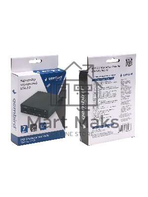 Кард-ридер Gembird FDI2-ALLIN1-02-B/черный/SD/T-Flash/Micro-SD/Micro-SDHC/Micro-SDXC/USB 2.0/метал