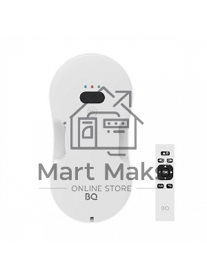 Робот-мойщик окон BQ WR300DS, 80 Вт, Объем 40мл/Объем емкости для чистящего средства 110мл/Страховочый трос 4м/Параметры электропитания 110-240 В, 50-60 Гц/Дистанционное управление/Уьтразвуковое распыление воды/Сухая и влажная уборка