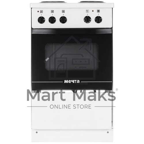 Плита электрическая Мечта 341Т белый, конфорок 3 электрических, духовка 49 л, 50 см x 85 см x 60 см