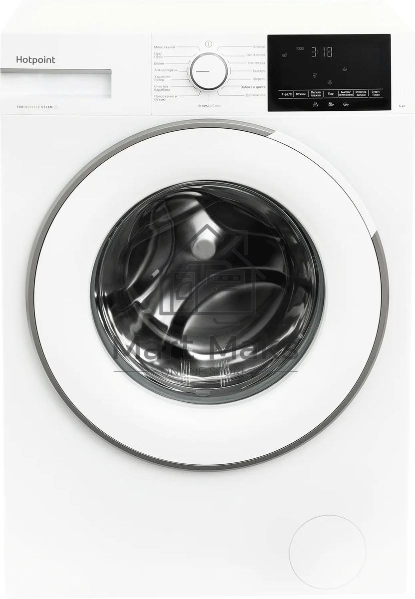 Стиральная машина Hotpoint WSH 6090 VWW белый, загрузка фронтальная, 6 кг, 1000 об/мин, класс: А